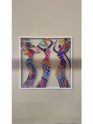 Bukava │ Amazoria Renkli Metal Duvar Tablosu – Kadın Silueti Tasarım-42×42 / 65×65 Renkli Tablo