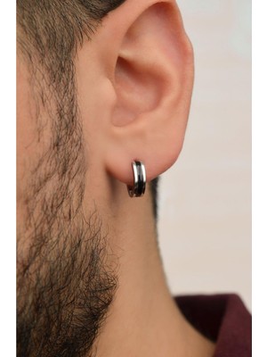 PremiumPort Şık Erkek Çelik Halka Küpe, Modern ve Dayanıklı Tasarım