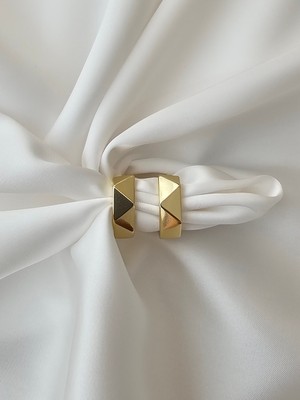 PremiumPort Kadın 14K Altın Renkli Halka Şeklinde Şık Çelik Küpe