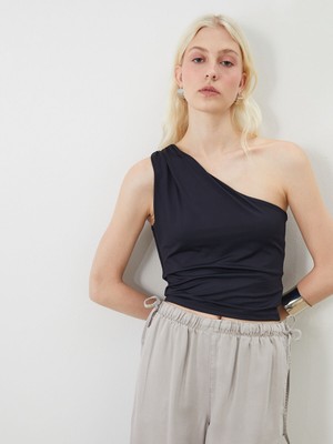 Lc Waikiki Yeni Sezon Tek Omuz Büzgülü Bluz