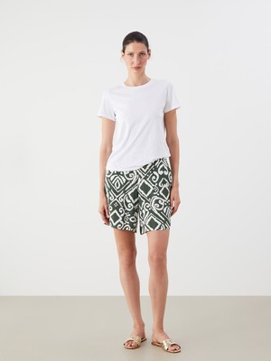 Lc Waikiki Yeni Sezon Beli Lastikli Desenli Kadın Şort