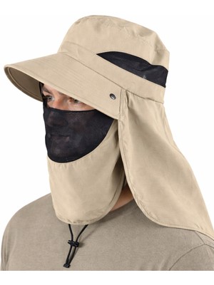 Reva Yüz ve Ense Korumalı Fileli Outdoor Şapka – Ayarlanabilir, Nefes Alabilir