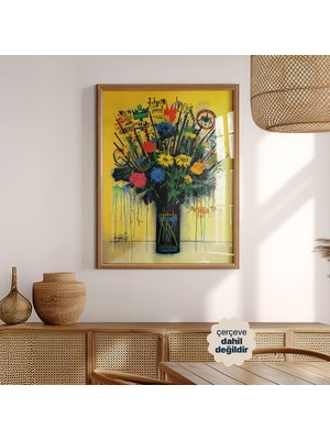 Persona Istanbul Artificial Collection "kaotik Kraliyet" - Basquiat Esintili Neo-Ekspresyonist Poster (Çerçevesiz)