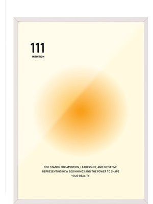 Zestia Beyaz Çerçeveli Duvar Tablosu 111 Intuition – Soft Bej Tonlar Salon Dekoru