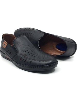 Catelli 576 %100 Hakiki Deri Ortopedik Erkek Yazlık Rahat Günlük Çarık Delikli Ayakkabı 40-45