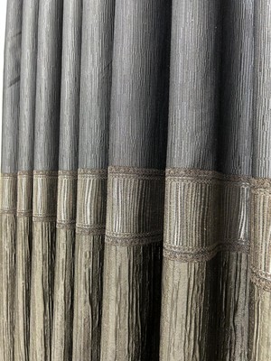 Perde Merkezi Istanbul Gri Bronz Pano Fon Perde 1/3 Pile (Tek Kanat)