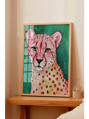 Zestia Ahşap Çerçeveli Duvar Tablosu Modern Pop Art Çita Illüstrasyonu Salon Dekoru