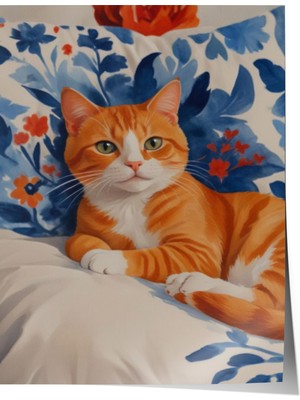 Zestia Poster Rahat Kedi Salon Dekoru