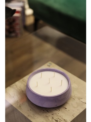 Myravis Hanımeli Kokulu Dekoratif 5 Fitilli %100 Doğal Soya Mumu