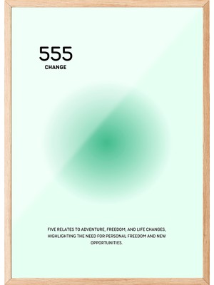 Zestia Ahşap Çerçeveli Duvar Tablosu 555 Change – Soft Yeşil Tonlar Salon Dekoru