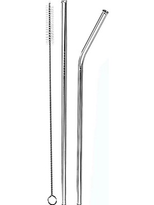 Zuzu Made 2'li Paslanmaz Çelik Pipet ve Temizleme Fırçası