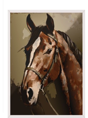 Zestia Beyaz Çerçeveli Duvar Tablosu Asaletin Sessizliği Ofis Dekoru