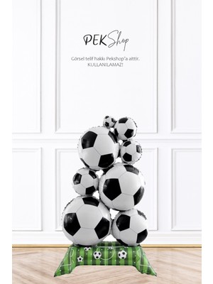 Pekshop Ayaklı Futbol Topu Kulesi Folyo Balon