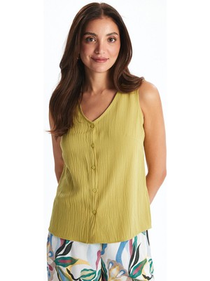 Lc Waikiki Yeni Sezon V Yaka Dokulu Bluz