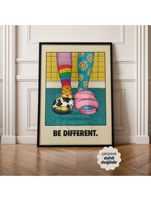 Persona Istanbul Artificial Collection "renkli Başkaldırı" - Be Different Temalı Poster (Çerçevesiz)
