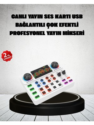 FRY Canlı Yayın ve Karaoke Için Profesyonel Ses Kartı Bluetooth Destekli