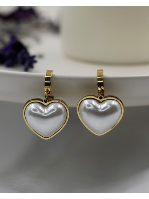 PremiumPort Parlak Sedef Kalpli Küpe, Zarif ve Şık Takı Hediye Seçeneği