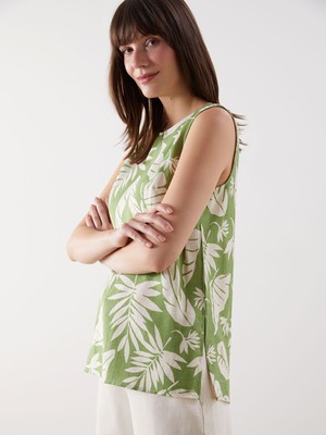 Lc Waikiki Yeni Sezon Bisiklet Yaka Çiçekli Kadın Bluz