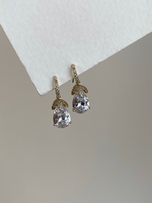 PremiumPort Parlak Çelik Kristal Taş Sallantılı Modern Kadın Küpe