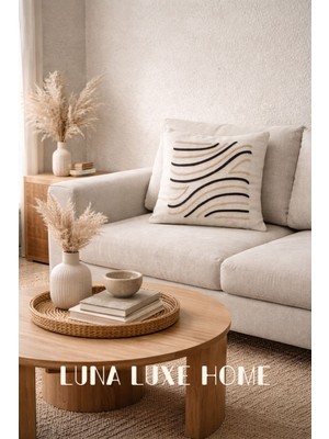 Luna Luxe Home Linea | Iskandinav Tasarım Dekoratif Kırlent Kılıfı (43X43CM)