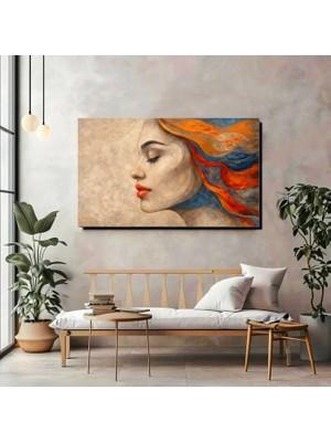Artprinta Sanatsal Kadın Portresi Kanvas Tablo – Modern Soyut Yağlı Boya Duvar Dekoru