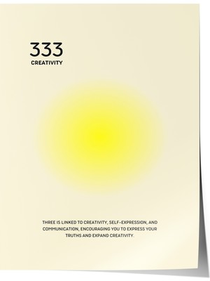 Zestia Poster 333 Creativity – Soft Sarı Tonlar Salon Dekoru