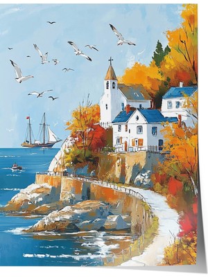 Zestia Poster Kıyı Kasabası Salon Dekoru