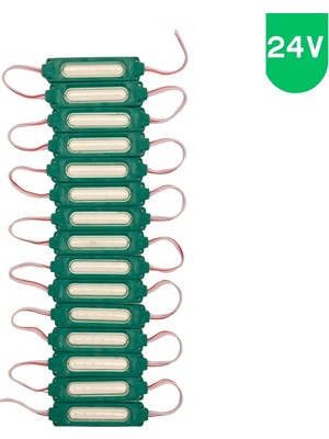 Powerr Led Aydınlatma 20 Adet 24 Volt 2 Watt Yeşil Cob LED Modül IP65