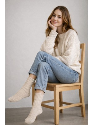 NordSox Bolero Alpaka Yünlü Kadın Kışlık Çorap