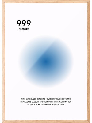 Zestia Ahşap Çerçeveli Duvar Tablosu 999 Closure – Soft Mavi Tonlar Salon Dekoru