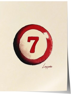 Zestia Poster Lucky Seven Ofis Dekoru