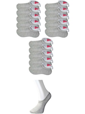 Vexor Gri Kadın Görünmez Çorap 15 Çift