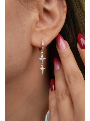 PremiumPort Şık Sallantılı Halka Küpe, Modern ve Zarif Takı Aksesuarı