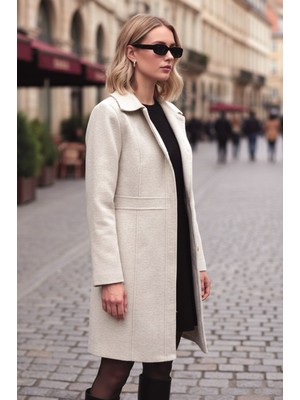 Dikiş Detaylı Tasarım Kaşe Kaban