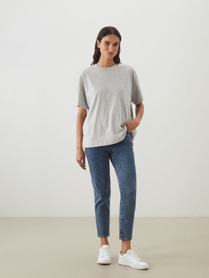 Lc Waikiki Yeni Sezon Beli Lastikli Slim Mom Kadın Jean Pantolon