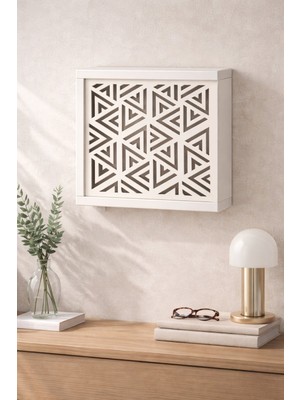 Modern Dekoratif Wi-Fi Modem ve Sigorta Kutusu Gizleyici – Kolay Montaj -36X35X11CM