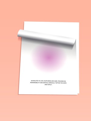 Zestia Poster 666 Nurturing – Soft Pembe Tonlar Salon Dekoru