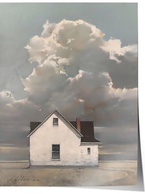 Zestia Poster Minimal Kır Evi Salon Dekoru
