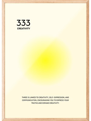 Zestia Ahşap Çerçeveli Duvar Tablosu 333 Creativity – Soft Sarı Tonlar Salon Dekoru