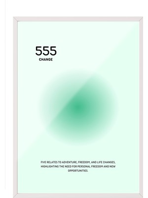 Zestia Beyaz Çerçeveli Duvar Tablosu 555 Change – Soft Yeşil Tonlar Salon Dekoru