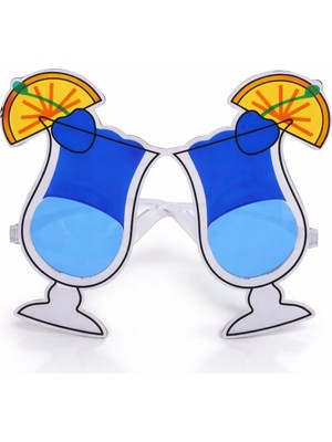 FRY Kokteyl Bardak Parti Gözlüğü Mavi Renk (5358)