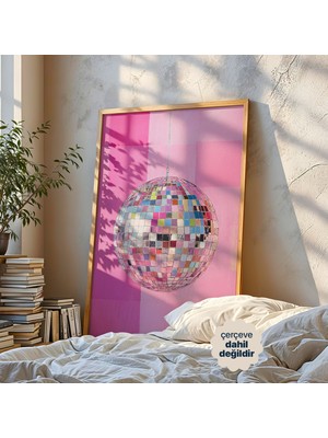 Persona Istanbul Artificial Collection "pink Groovy" - Retro Disko Topu Posteri (Çerçevesiz)
