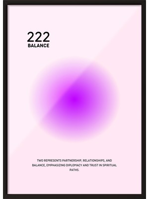 Zestia Siyah Çerçeveli Duvar Tablosu 222 Balance – Soft Pembe Tonlar Salon Dekoru