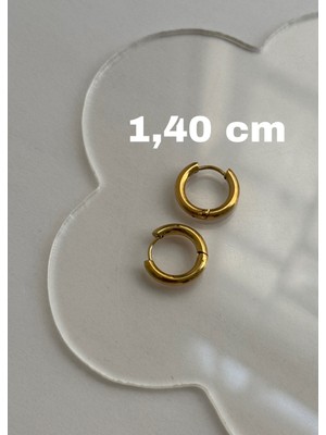 PremiumPort 40 cm Gold Renk Çelik Halka Küpe, Şık ve Modern Tasarım