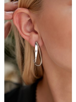 PremiumPort Paralel Şeritli Çelik Gümüş Kaplama Uzun Abiye ve Günlük Stil Küpe