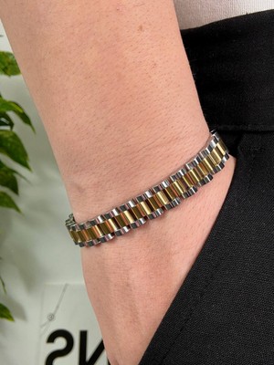 Arvens Silver Erkek Paslanmaz Çelik Bileklik Kararmaz Renk Atmaz Kliplsi Bileklik Kombinlenebilir