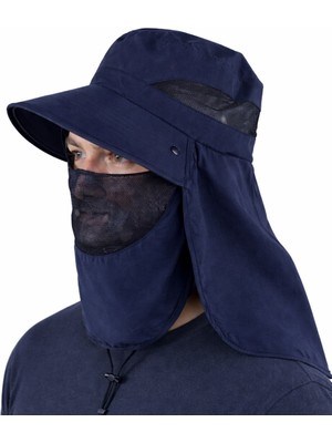 Reva Yüz ve Ense Korumalı Fileli Outdoor Şapka – Ayarlanabilir, Nefes Alabilir