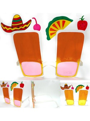 FRY Sombrero Hawaii Fiesta Meyve Figürlü Yaza Merhaba Gözlük