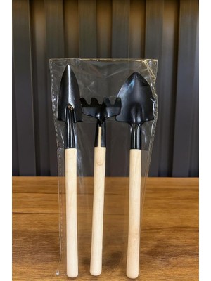 abnturk Çocuklar Için Hobi Eğitim 3 Parça Bahçe Seti Mini Hobi Saksı Çiçek Kürek Tırmık Seti