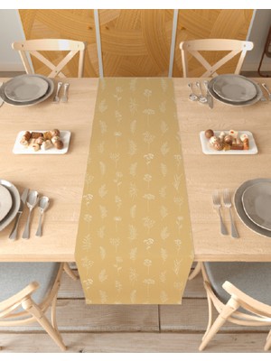 Greendecor Çiçek Bohem Desenli Özel Tasarım Runner Dijital Baskılı Dekoratif Masa Örtüsü Modern Ev Dekorasyonu